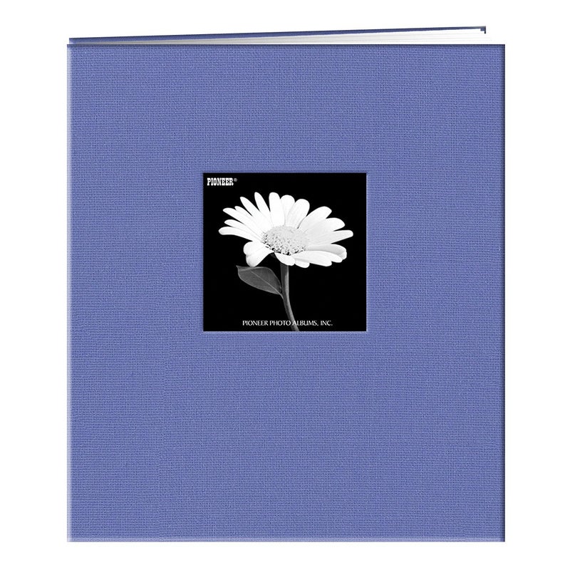 Pioneer Photo Albums Pioneer Fabric Frame Post Bound Scrapbook 85X11Sky Blue