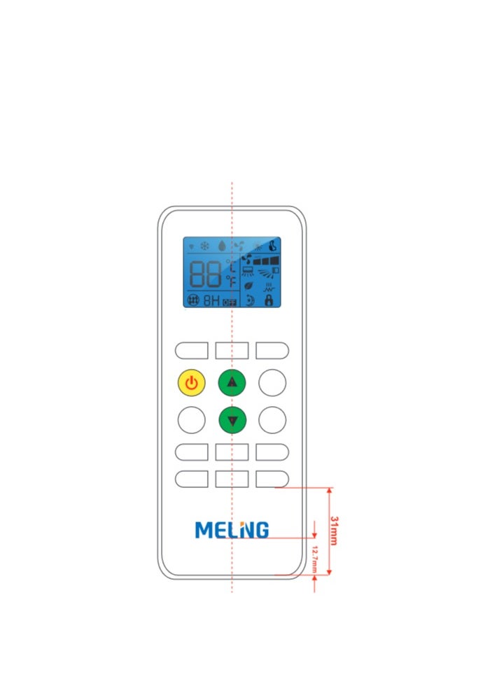 ميلينج مكيف هواء سبليت, 12600 وحدة , 1 طن, بارد فقط - MSAC-12COI