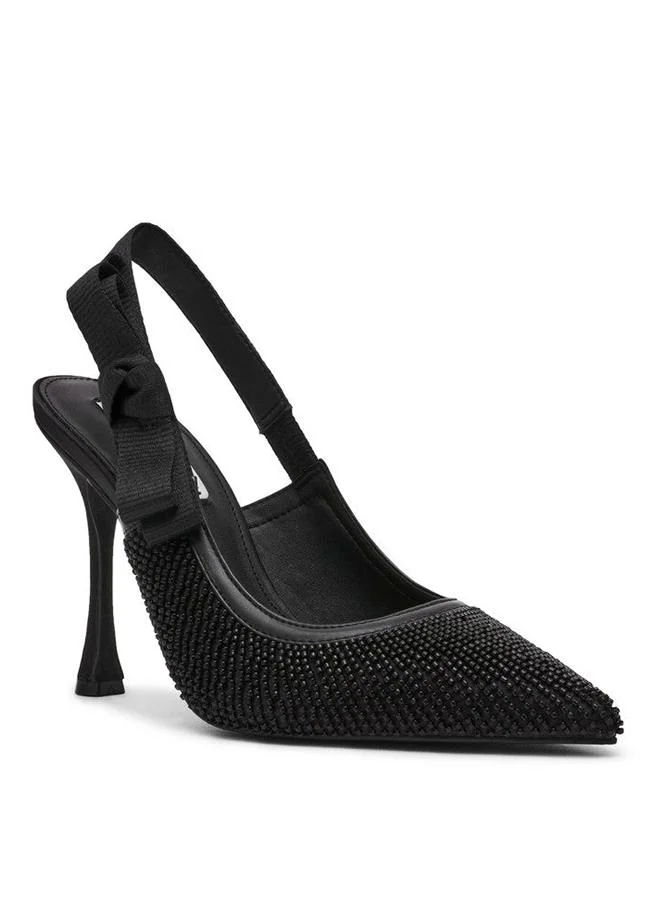 Brylie-B Black Women's Ankle-Strap Pumps
