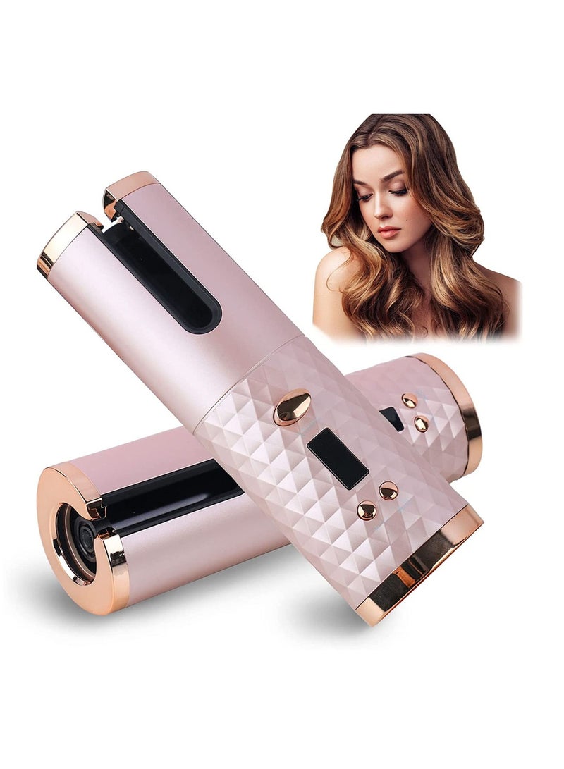 Automatic Curling Iron, Cordless Auto Hair Curler with 6 Temps & Timers, Portable Wireless Ceramic Barrel Wave Hair Curling Iron, Fast Heating Curling Wand Rechargeable Styling Tools - Image 1