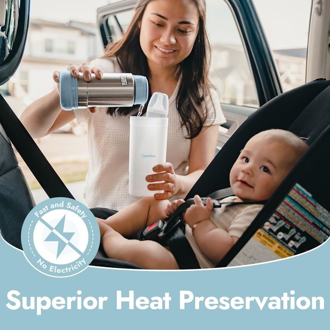 Papablic Portable Travel Baby Bottle Warmer On The Go, Fits Most Car Cup Holders, 12 Oz - Image 2
