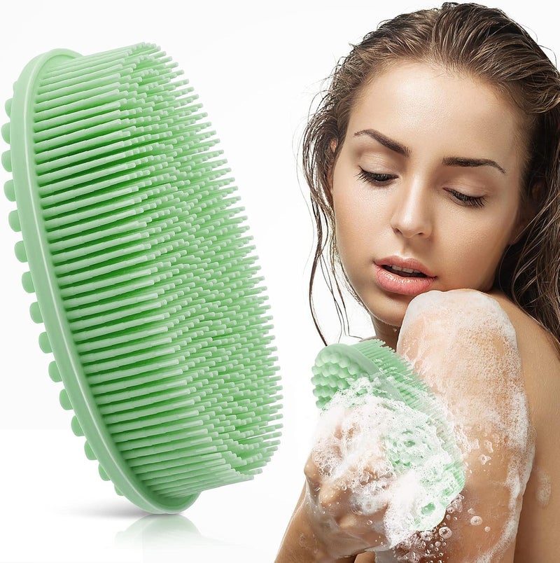 PRAMANTA 2 in 1 Bath & Shower Brush Silicone Body Massage Brush Scrubber for Gentle Body Massage (1Pcs) - Image 1