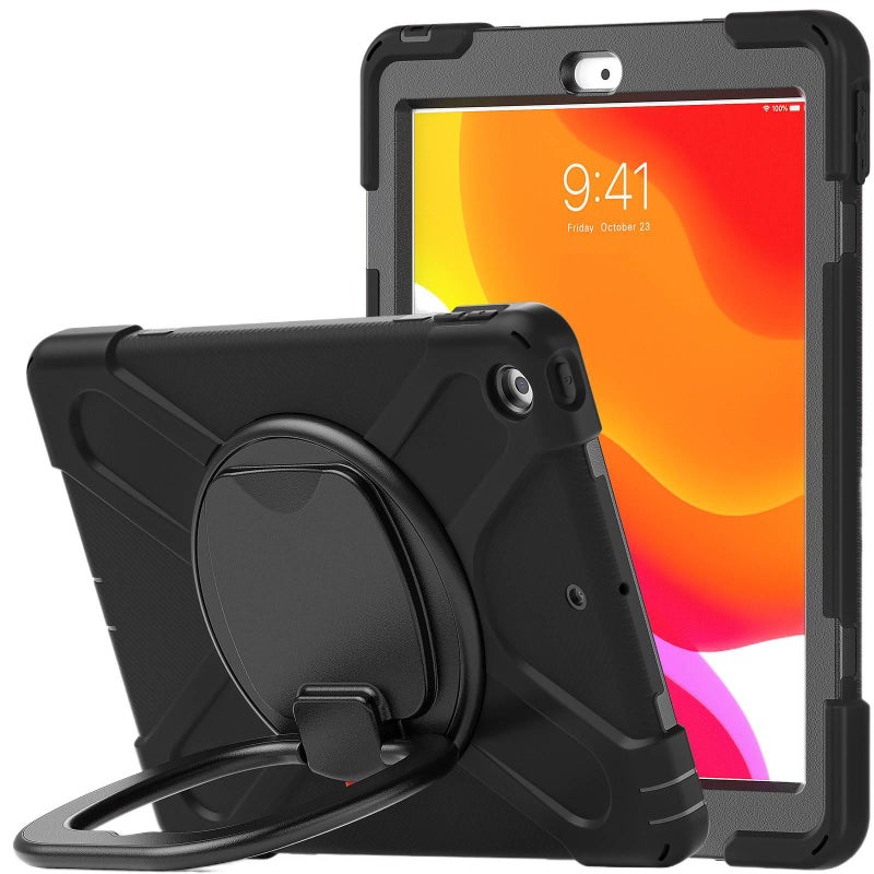 DGG Black Shockproof iPad Case Compatible with Multiple iPad Models - Image 1