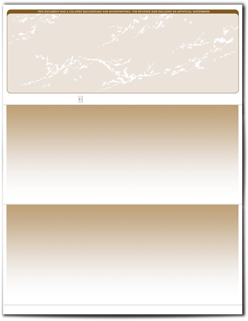 VersaCheck ValueChex - 55 Blank Business Voucher Checks - Tan Prestige - 55 Sheets Form #1000 - Check on Top - Image 4