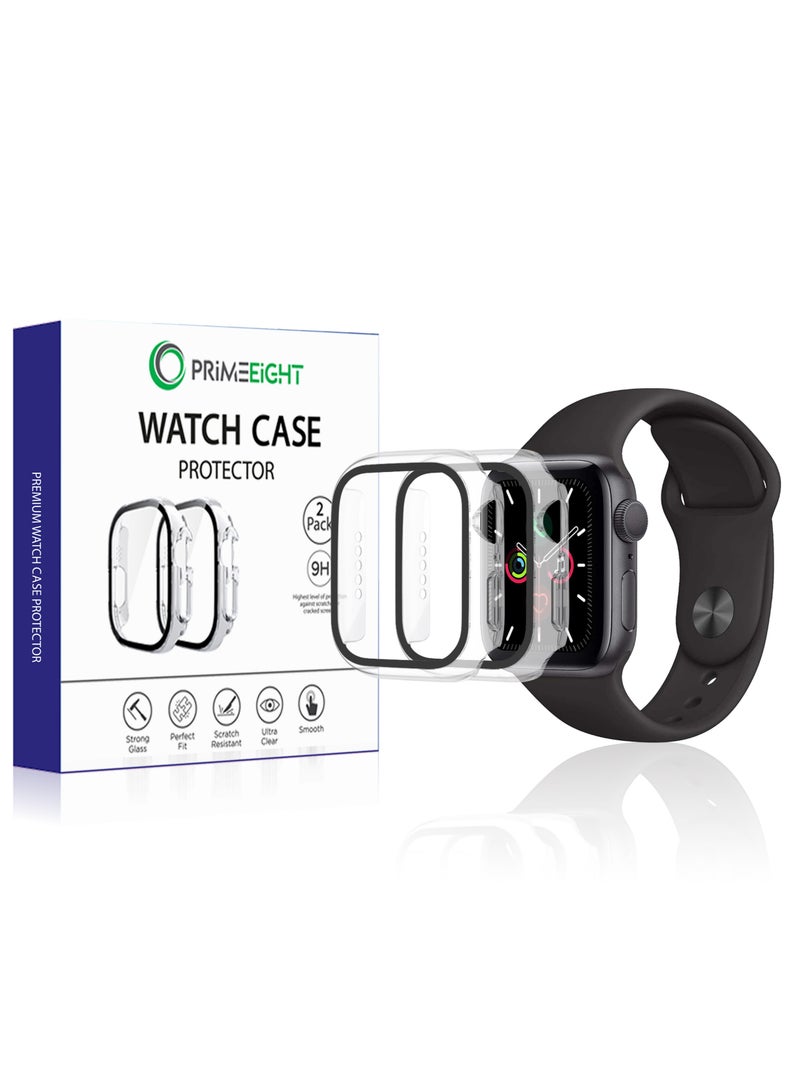 PRIMEEIGHT 【2PCS】 Case and Screen Protector 40 mm For Apple Watch Series 6/5/4/ SE2023 Ultra Thin Flexible TPU Clear Film Bubble-Free Scratch-resistant. - Image 1