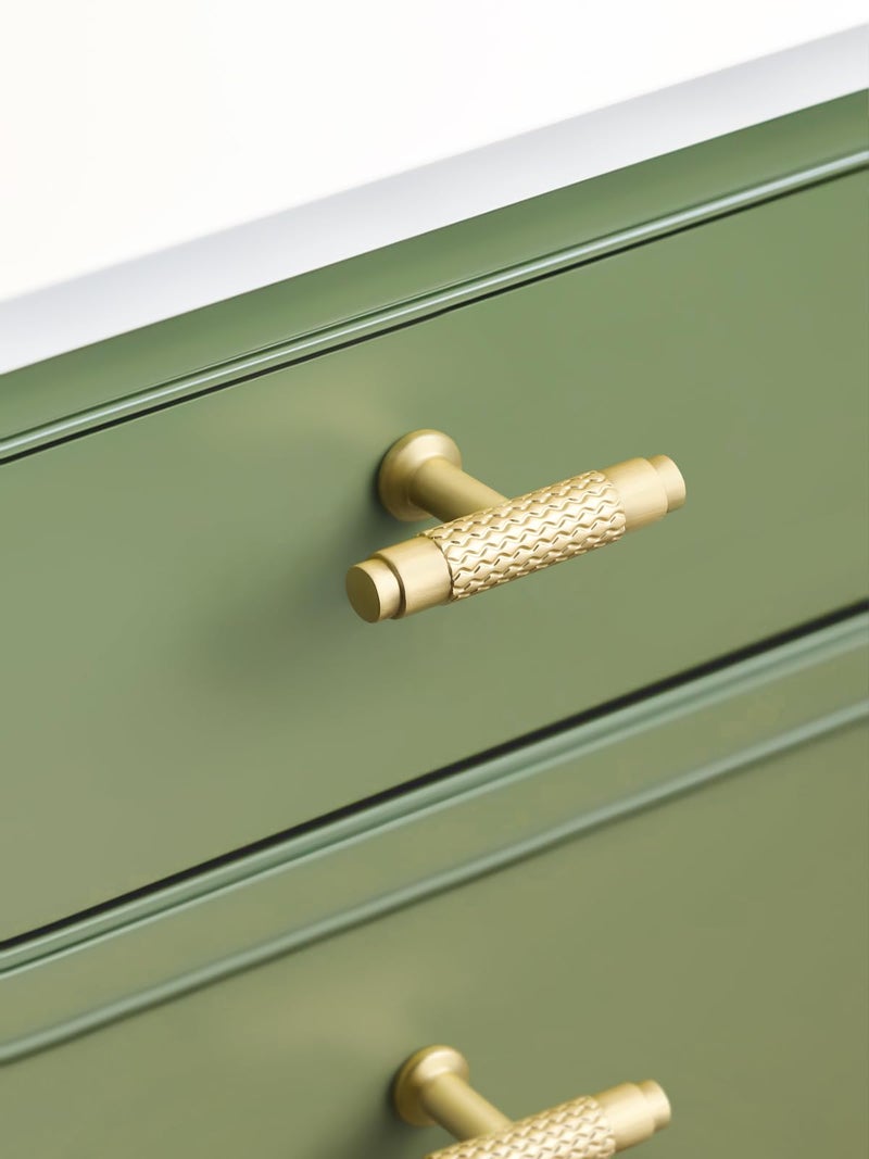 Sorwduerm 5 Pack 3.78 Inch(96Mm) Brushed Gold Cabinet Handles Knurled Kitchen Cabinet Pulls Cupboard Kitchen Hardware Drawer Pulls Dresser Handles - Image 5