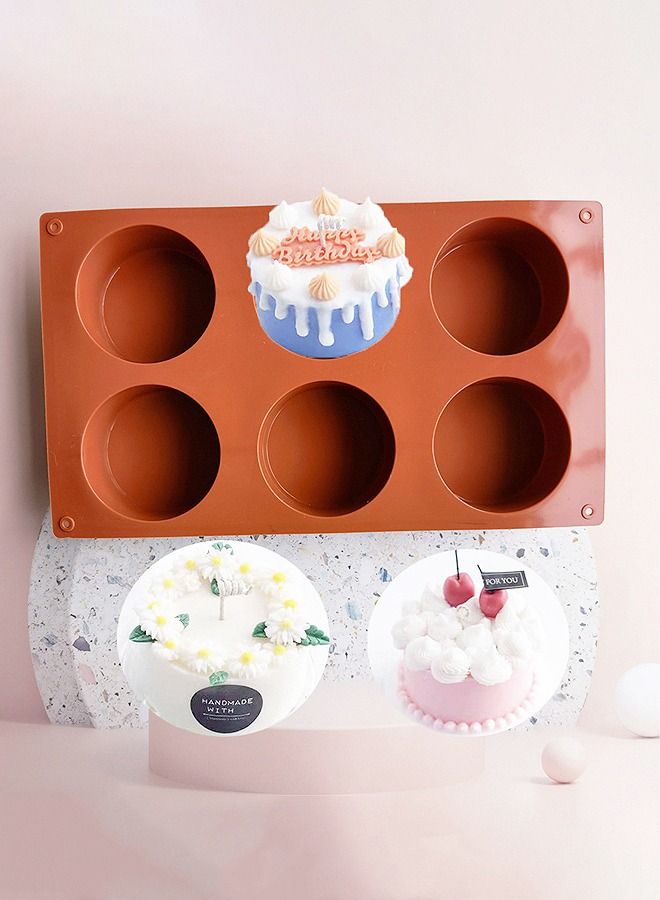WooFree 6 Round Silicone Cake Mold - Image 1