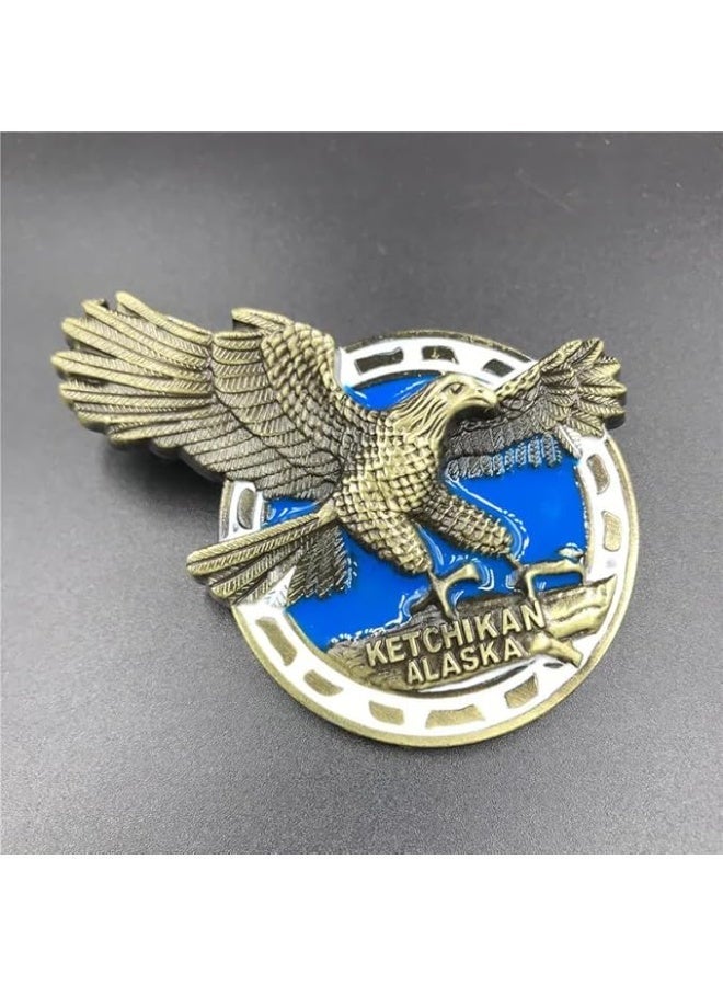 my souq store :Ketchikan Alaska Souvenir Decorative Piece - Flying Eagle Metal Figurine - Image 2