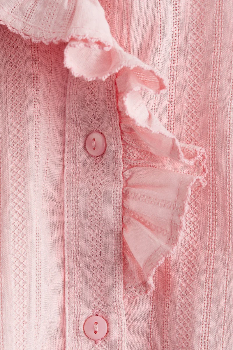 H&M Frill-collared cotton blouse