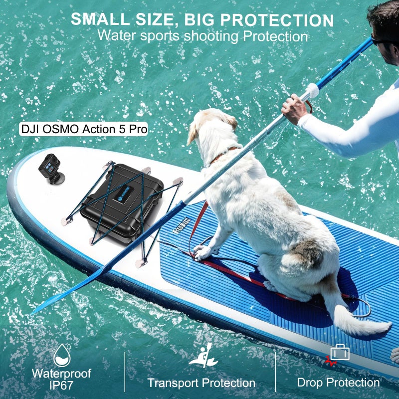 Lekufee Portable Waterproof Hard Case for DJI Osmo Action 6/5 Pro/4/3 Action Camera,Standard Combo,Adventure Combo,More Accessories(Case Only) - Image 5
