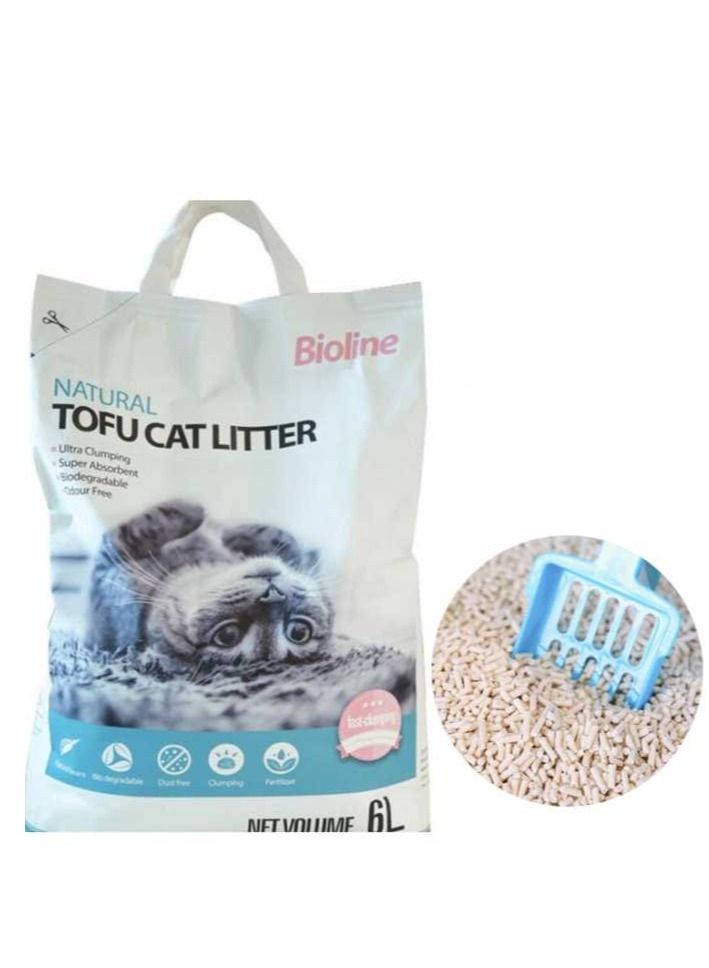 Bioline قمامة قطط توفو الأصلية 6 لتر متعددة الألوان - Image 1