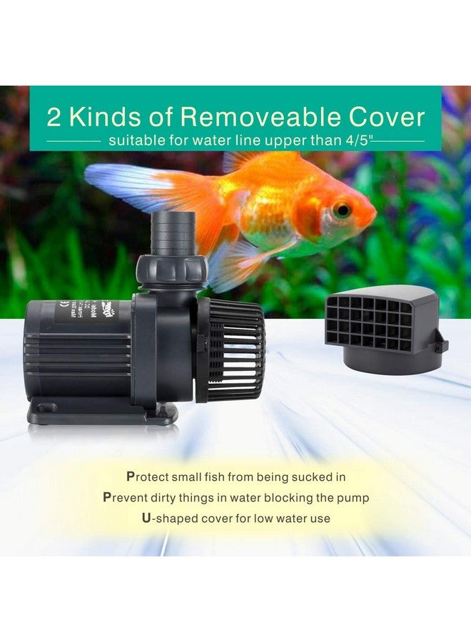 هايغر مضخة مياه خارجية وغاطسة من هيغر، 1350 جالونًا في الساعة، هادئة، 24 فولت، مع وحدة تحكم (إعدادات 30%-100%)، مضخة إرجاع قوية لأحواض الأسماك، أحواض السمك، البرك، النوافير، أحواض التصريف، الزراعة المائية (40 واط، 13.1 قدم) - Image 3