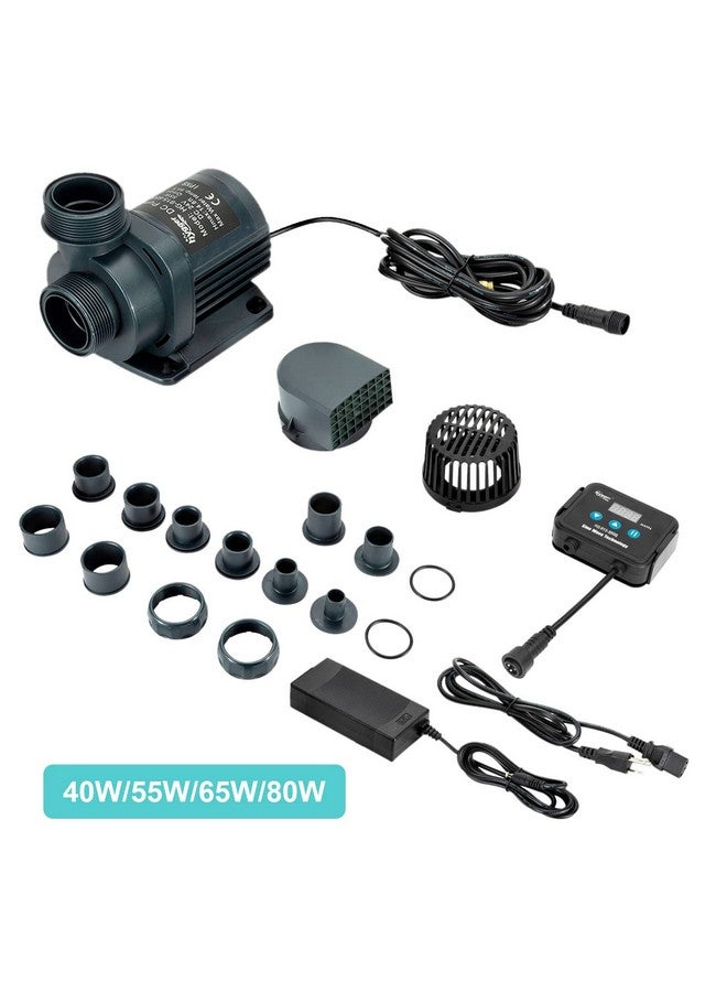 هايغر مضخة مياه خارجية وغاطسة من هيغر، 1350 جالونًا في الساعة، هادئة، 24 فولت، مع وحدة تحكم (إعدادات 30%-100%)، مضخة إرجاع قوية لأحواض الأسماك، أحواض السمك، البرك، النوافير، أحواض التصريف، الزراعة المائية (40 واط، 13.1 قدم) - Image 2
