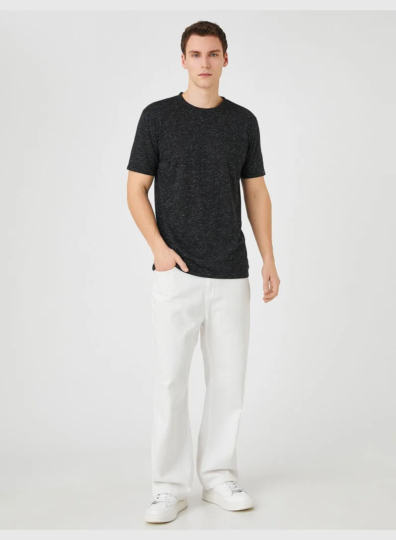 KOTON Basic T-Shirt Crew Neck Short Sleeve Slim Fit