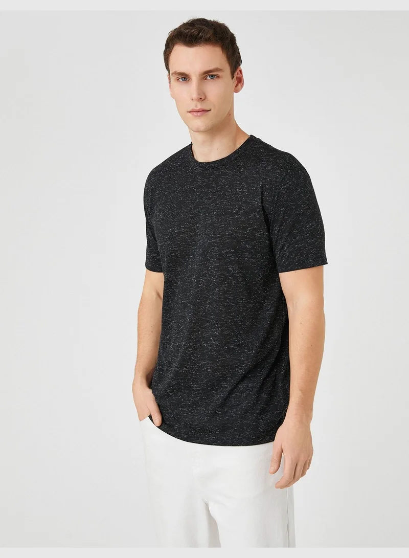 KOTON Basic T-Shirt Crew Neck Short Sleeve Slim Fit