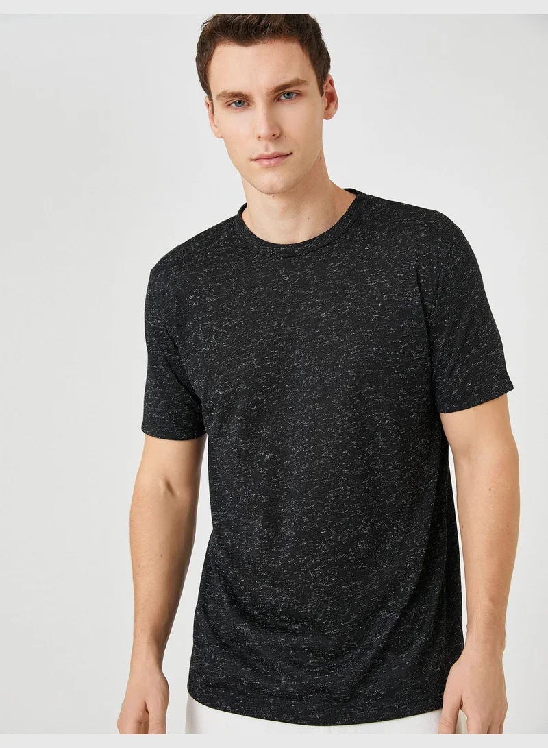 KOTON Basic T-Shirt Crew Neck Short Sleeve Slim Fit