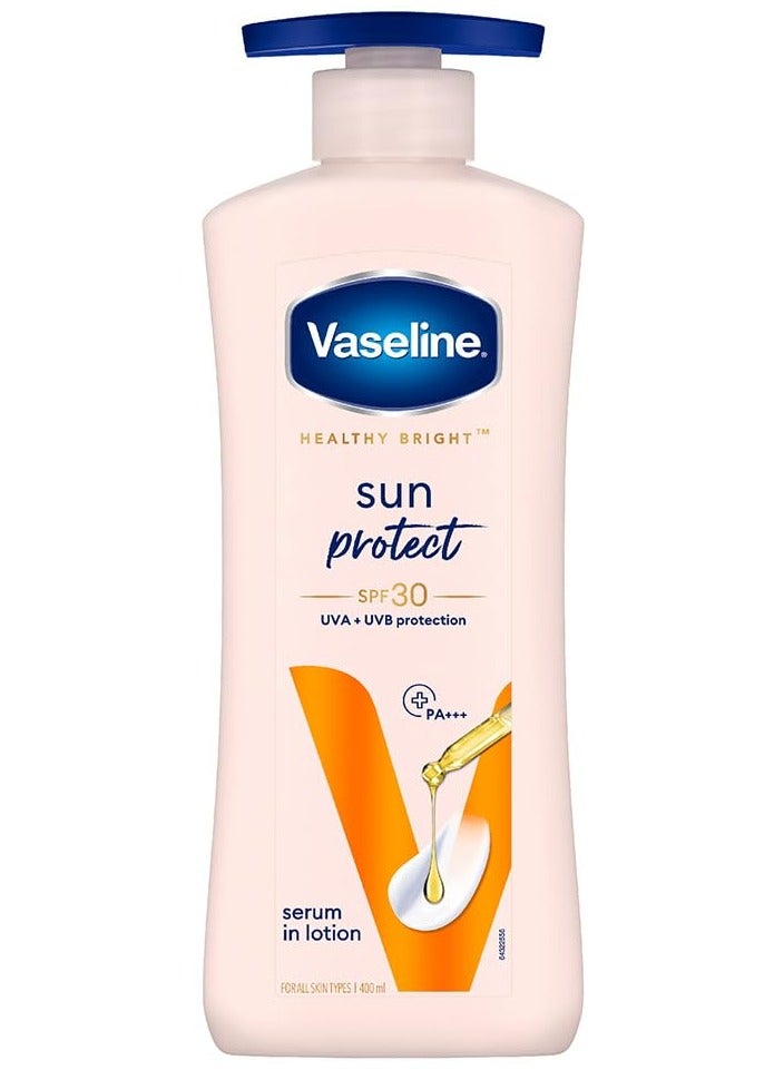 Vaseline Healthy Bright Sun Protection Body Lotion Daily Moisturizer for Dry Skin   400 ml - Image 1