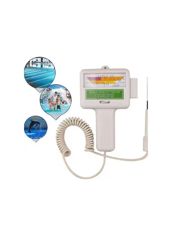 Generic - 1-Piece Water PH Meter Quality Tester,PH CL2 Chlorine Tester Meter,Swimming Pool Spa Aquarium Accurate PH Tester Checker - Image 1