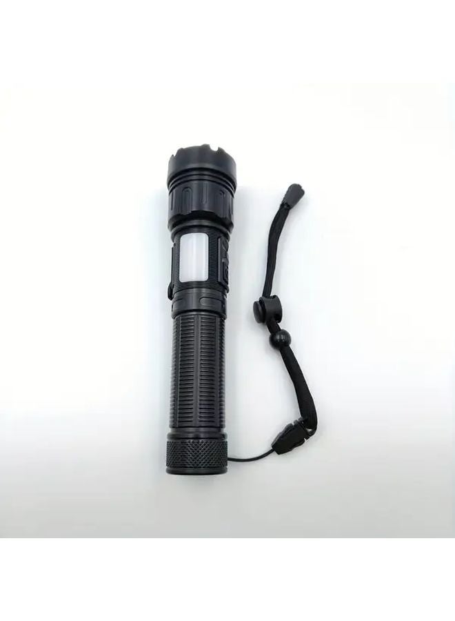 Abs Black Multi Mode Outdoor Handheld Flashlight USB Rechargeable Compact Emergency Light - Image 1