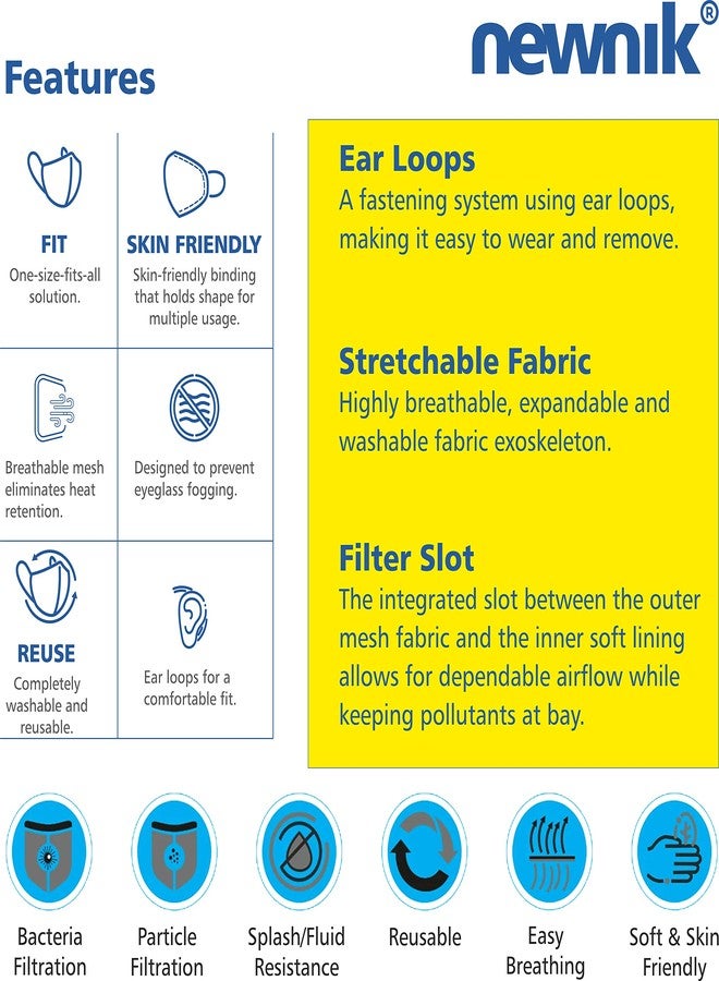 نيونيك قناع نيونيك الخارجي القابل لإعادة الاستخدام (عبوة من 3 أقنعة) - Image 4