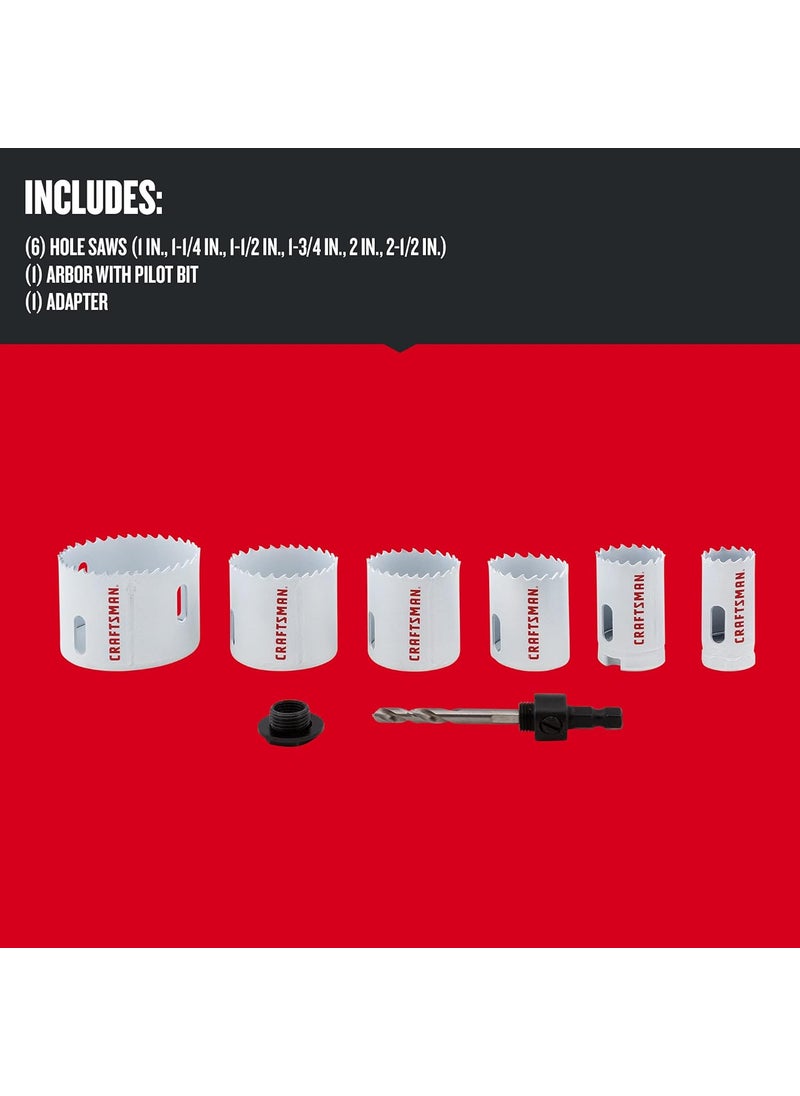 CRAFTSMAN CRAFTSMAN Hole Saw Kit BiMetal Set 7Piece CMAH1SET7  - Image 2