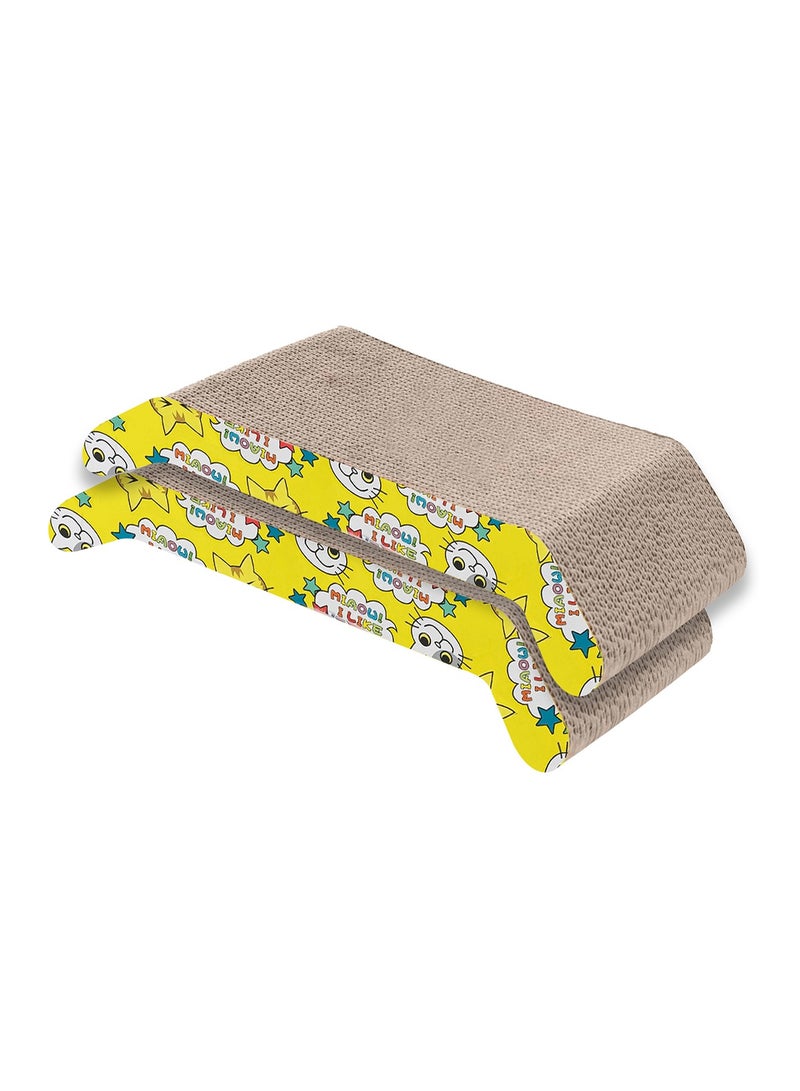 CATANES 2 Packs Of Cat Scratchers Cardboard Cat Scratch Pad with Premium Scratch Textures Design Durable Cat Scratching Pad Reversible - Image 2