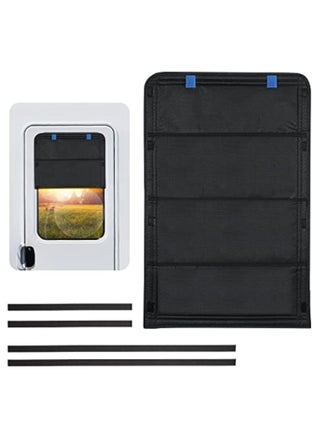 RV Door Window Shade, 25 × 16 Inch Foldable RV Window Cover, with UV Protection and Privacy Features, UV Rays Protection Camper Trailer Door Window Cover, Waterproof Thickened Oxford Fabric (Black) - pzsku/ZD3BCE0CA01994829379AZ/45/_/1725532062/2f236bfb-952e-411b-a1e0-5a57a8a4e2b3