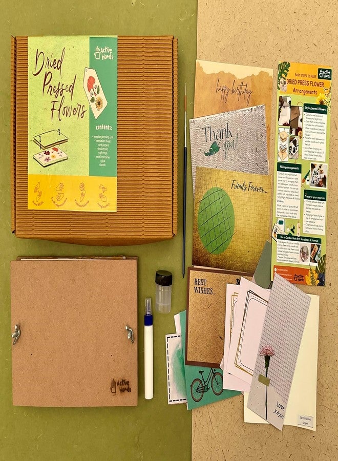Active Hands Combo Japanese and Traditional Notepad Making Book Binding Kit + Dried Press Flower Arrangement Hobby Craft Kit - Image 3