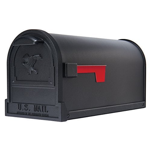ARCHITECTURAL MAILBOXES Gibraltar Mailboxes Arlington Large Capacity Galvanized Steel Textured Black, Post-Mount Mailbox, AR15B000 - Image 1