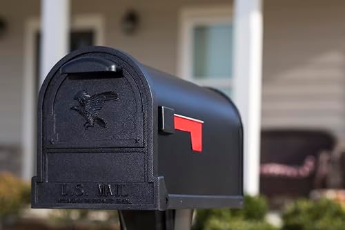 ARCHITECTURAL MAILBOXES Gibraltar Mailboxes Arlington Large Capacity Galvanized Steel Textured Black, Post-Mount Mailbox, AR15B000 - Image 2