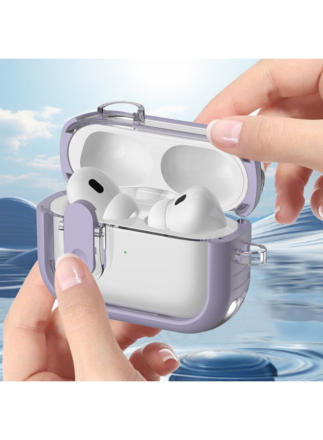 Loquat Airpods Pro2 Generation Protective Case Soft Transparent Suitable For Apple Earphone Case Transparent Simple Lock Earphone Protective Case-color:pink-Applicable Models:airpods 1/2 Generation - Image 2