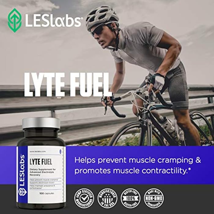 LES Labs Lyte Fuel – Electrolyte Replacement, Endurance, Performance, Muscle Cramping & Keto Support – Magnesium, Zinc, Potassium & Chromium – Non-GMO Supplement – 100 Capsules - Image 5