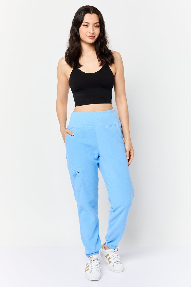 Hoka Women Sportswear Fit Running Fleece Jogger Pants, Blue - Image 2