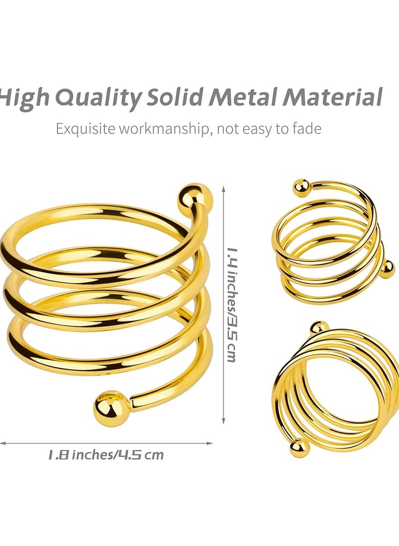 Generic - Elegant Gold Napkin Rings Set, 10Pcs Sturdy Metal Holders for Wedding and Dining Table Decor, Stylish Spring Design for Special Occasions - Image 1