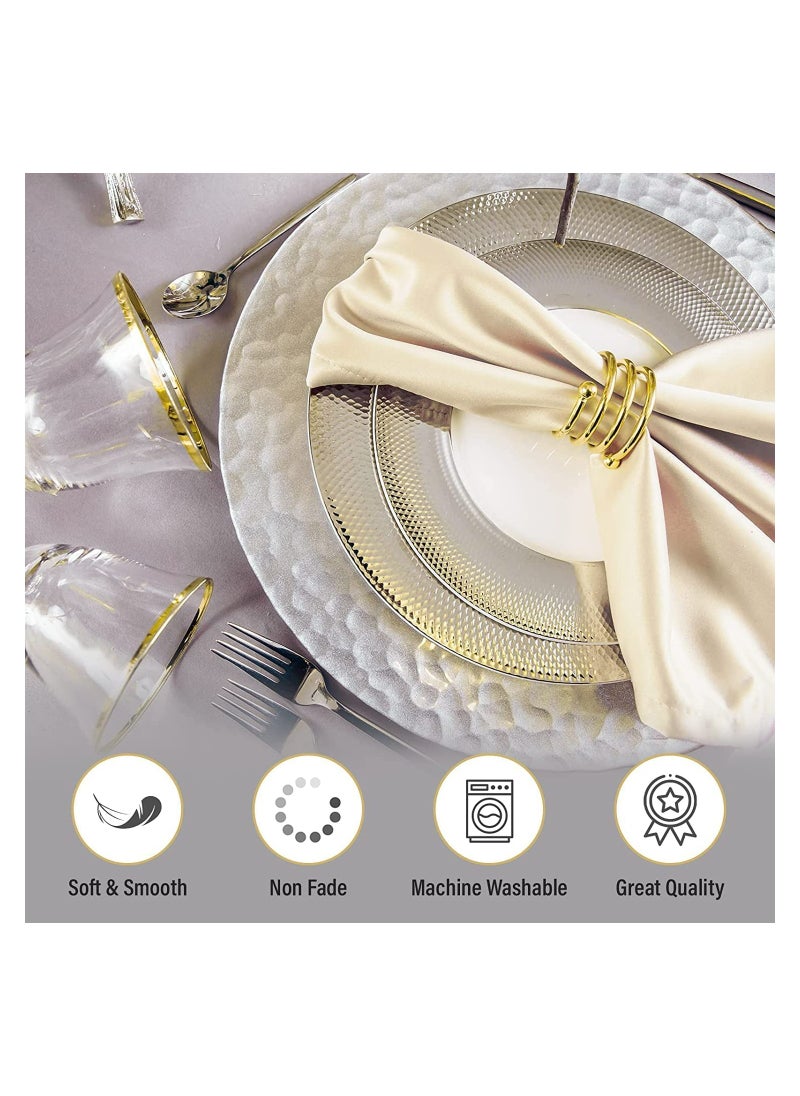 Generic - Elegant Gold Napkin Rings Set, 10Pcs Sturdy Metal Holders for Wedding and Dining Table Decor, Stylish Spring Design for Special Occasions - Image 1