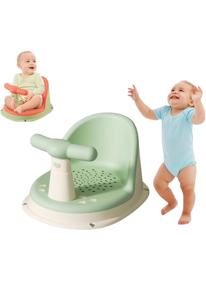 مقعد استحمام للأطفال، كرسي استحمام ثابت للأطفال، كرسي استحمام للأطفال بتصميم كوب الشفط، مريح للأطفال