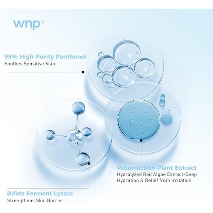 WNP Hyaluronic Acid Hydrating&Soothing Toner: 4D Hyaluronic Acid,Red Algae Extract,Bifida Ferment Lysate, Panthenol Deep Moisture&Skin Barrier Repair Vegan Skincare for Dry & Sensitive Skin - Image 2