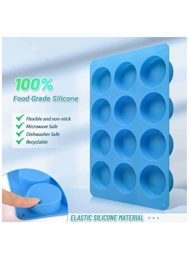 Oasisgalore 2 PCS Round Chocolate Cookie Molds, Cylinder Silicone Mold, Perfect for Chocolate Covered Oreos, Cake, Candy, Pudding, Mini Soap  - Image 2