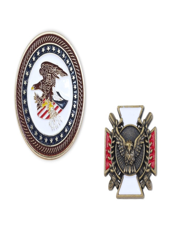 Adorn Combo of 2 Designer Blazer Suit Coats Brooch For Men/Women (B2435-36) - Image 1