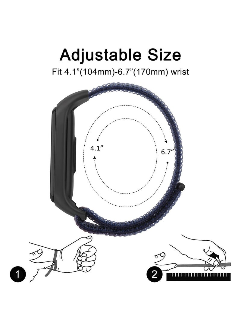 سوار نايلون متوافق مع Redmi Watch 5/4، Xiaomi Mi Band 9 Pro/8 Pro، سوار ناعم قابل للتعديل للرجال والنساء، أخضر - Image 2