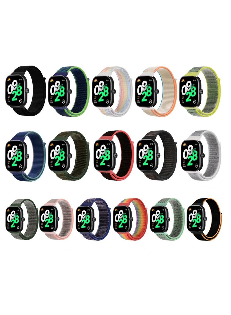 سوار نايلون متوافق مع Redmi Watch 5/4، Xiaomi Mi Band 9 Pro/8 Pro، سوار ناعم قابل للتعديل للرجال والنساء، أخضر - Image 4