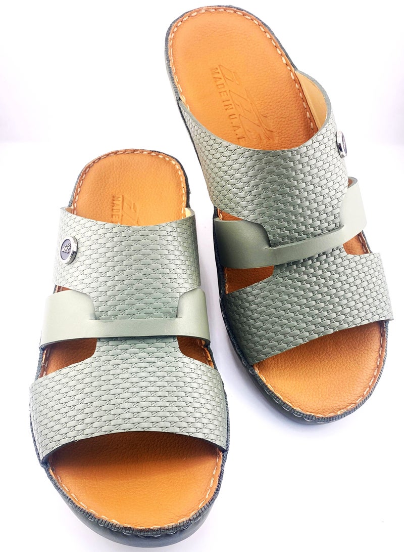 النهام صنادل رجالية فاخرة مصنوعة يدويًا من الجلد الطبيعي | متينة ومريحة | خفيفة الوزن وغير قابلة للانزلاق | أنيقة للاستخدام الكاجوال والرسمي - Image 1