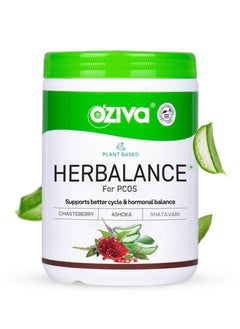 OZiva Plant Based HerBalance PCOS Supplements Women 250g ACV Moringa Weight Loss 3 In 1 Fat Oxidation Formula 15 Effervescent Tablets Green Apple  - Image 5