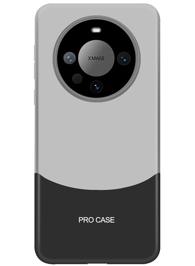 CATANES Huawei Mate 60 Pro Case Camera Full Cover Protector Shockproof Hard Case Cover Luxury and Fashionable Design Case Silver - Image 1