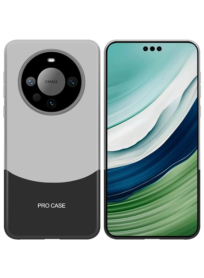 CATANES Huawei Mate 60 Pro Case Camera Full Cover Protector Shockproof Hard Case Cover Luxury and Fashionable Design Case Silver - Image 4