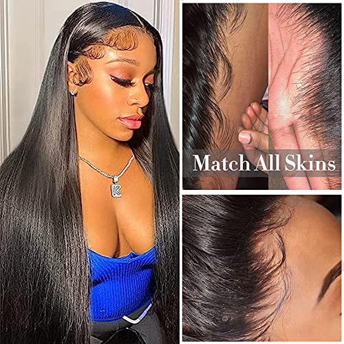 WOWQUEEN Straight Bundles with Closure Human Hair 20 22 24+18 Brazilian Human Hair Bundles with Closure Straight 100% Unprocessed Virgin Weave Hair Bundles with Lace Closure - Image 5