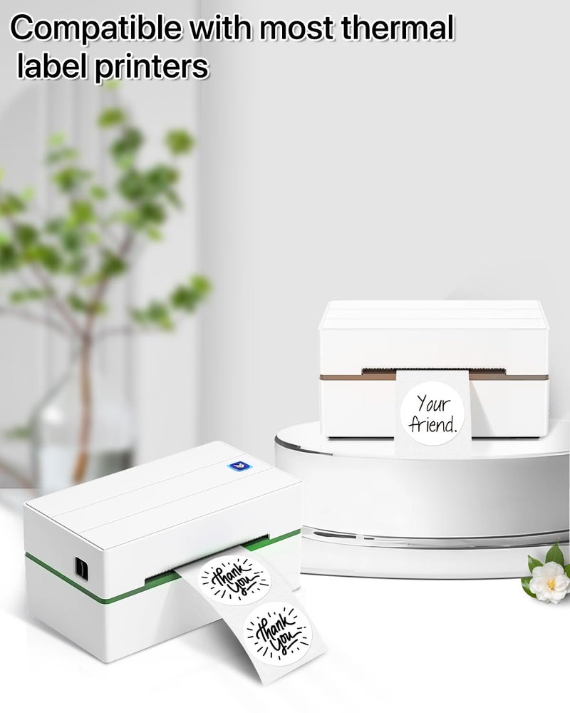 iEager 2 Inch Round Thermal Labels, Circle Thermal Printer Stickers, Durable Circular Label Printer Sticker for Business, Logo, Gift, 500 Labels/Roll, White - Image 5