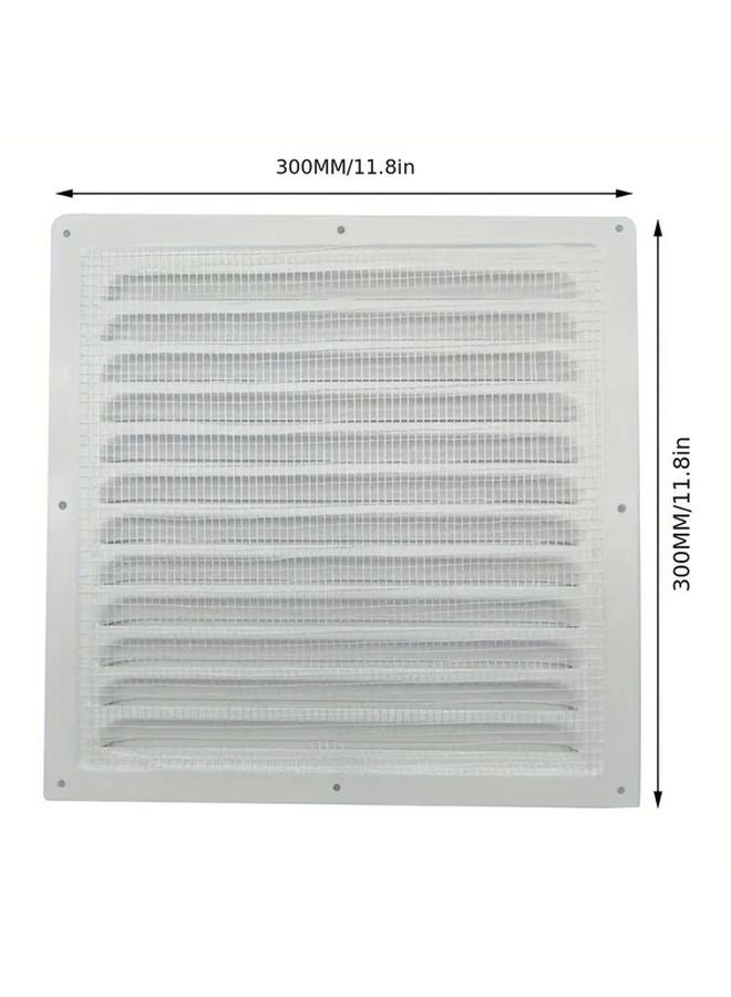 Aluminum Alloy Air Vent Grille Metal Louver Cover 300x300mm Insect Screen - Image 1