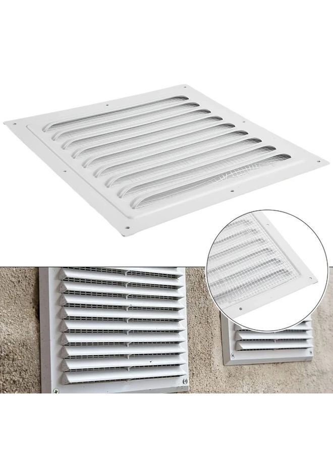 Aluminum Alloy Air Vent Grille Metal Louver Cover 300x300mm Insect Screen - Image 3