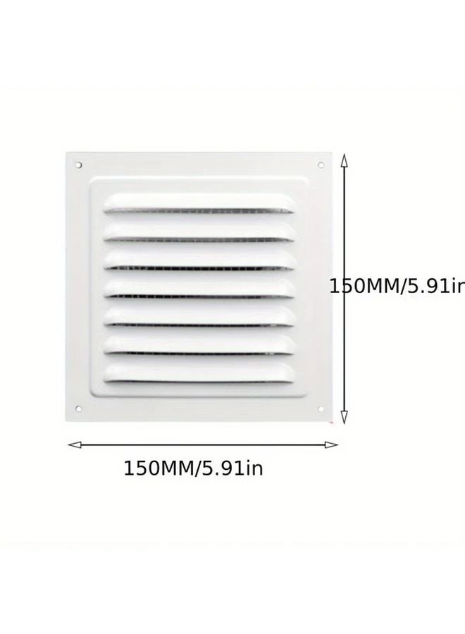 Aluminum Alloy Air Vent Grille Metal Louver Cover 300x300mm Insect Screen - Image 4